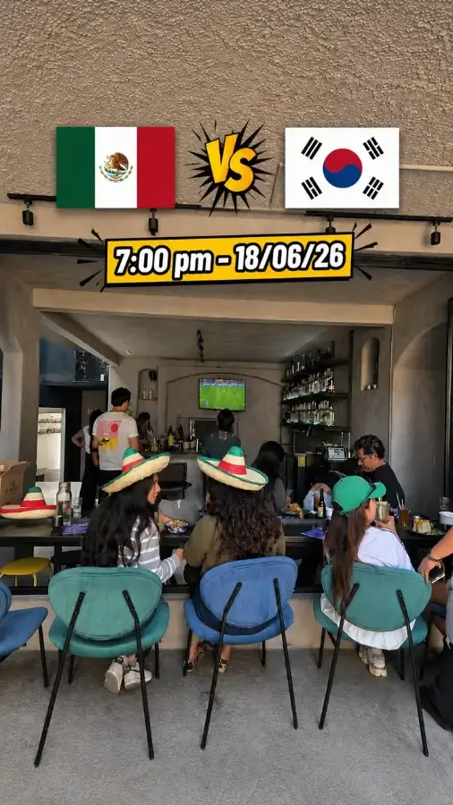 Flyer del evento: Proyección del Partido México vs Corea del Sur