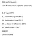 Ciclo de películas de Alejandro Jodorowsky