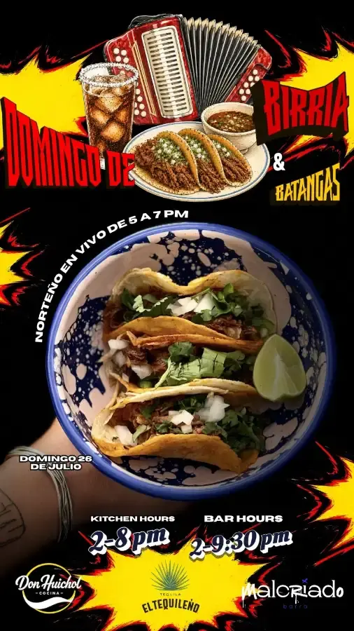 Flyer del evento: BIRRIA,BANDA Y BATANGAS 
