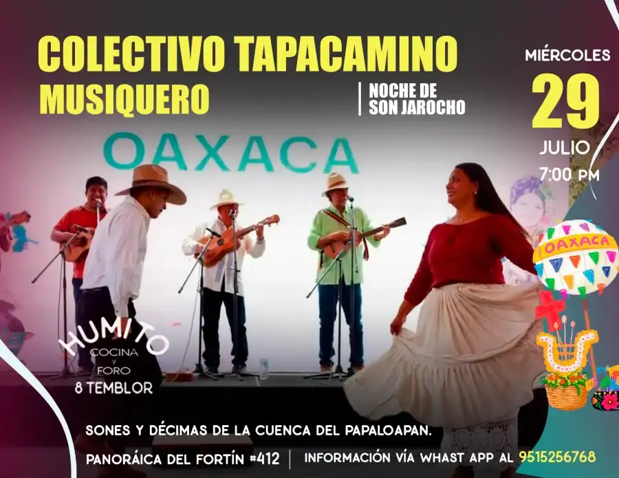 Flyer del evento: COLECTIVO TAPACAMINO MUSIQUERO NOCHE DE SON JAROCHO