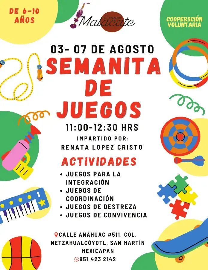 Flyer del evento: SEMANITA DE JUEGOS