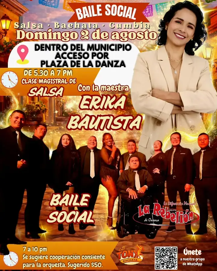 Flyer del evento: Domingo de Baile Social (Salsa, bachata y cumbia)