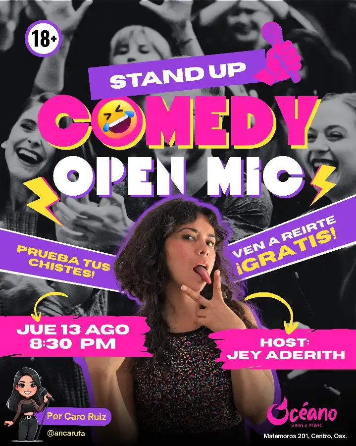 Flyer del evento: Stand Up Comedy Open Mic
