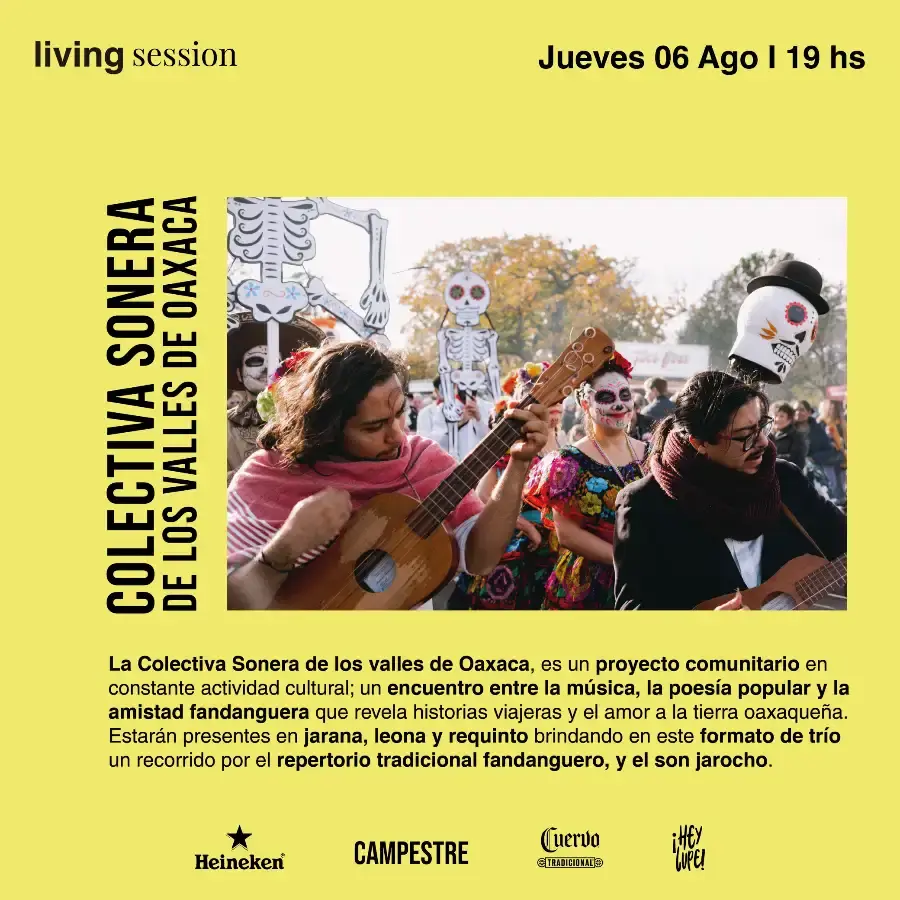 Flyer del evento: Campestre Living Session: Colectiva Sonera de los Valles de Oaxaca