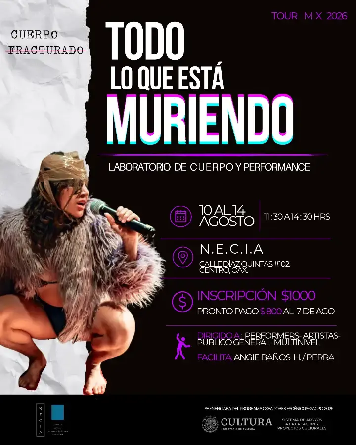 Flyer del evento: TODO LO QUE ESTÁ MURIENDO