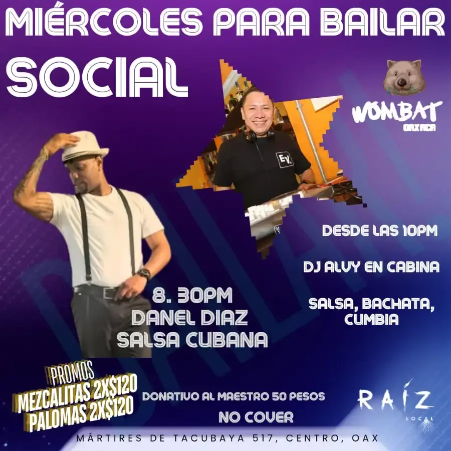 Flyer del evento: MIÉRCOLES PARA BAILAR SOCIAL