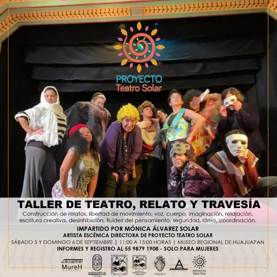 Flyer del evento: Taller de Teatro, Relato y Travesía