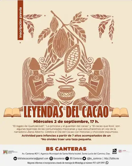 Flyer del evento: LEYENDAS DEL CACAO