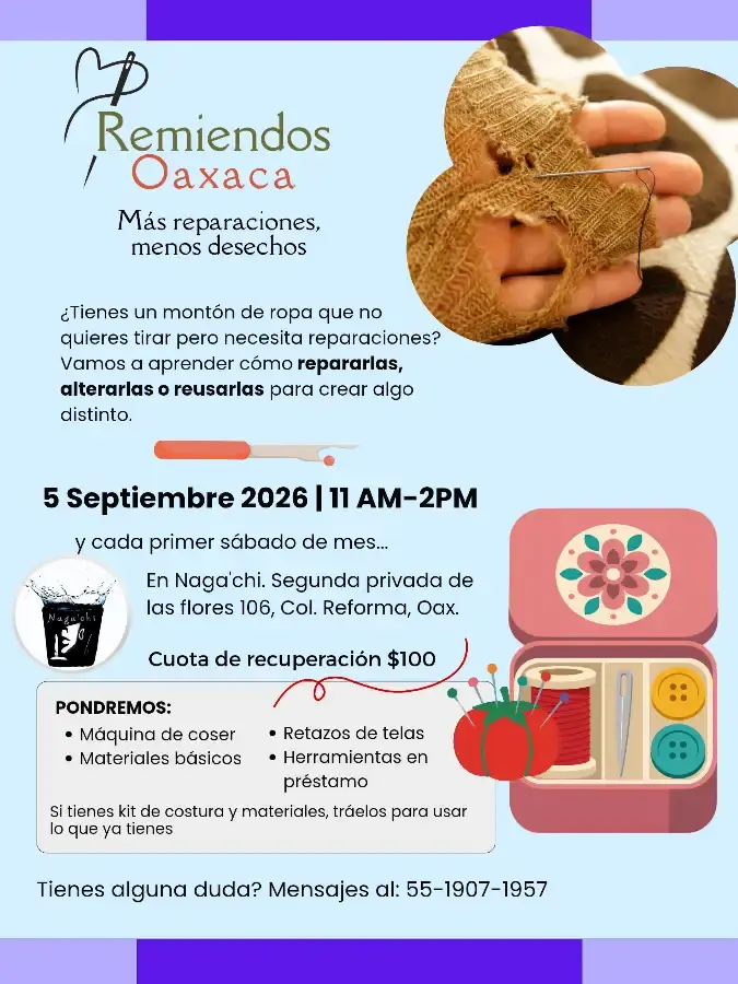 Flyer del evento: Remiendos Oaxaca