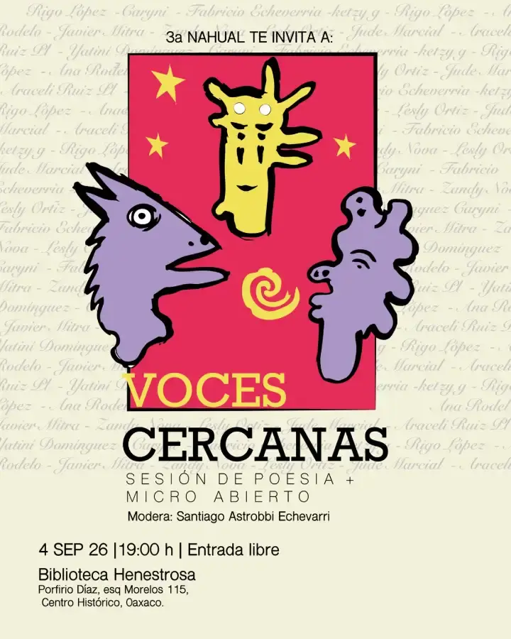 Flyer del evento: Voces Cercanas