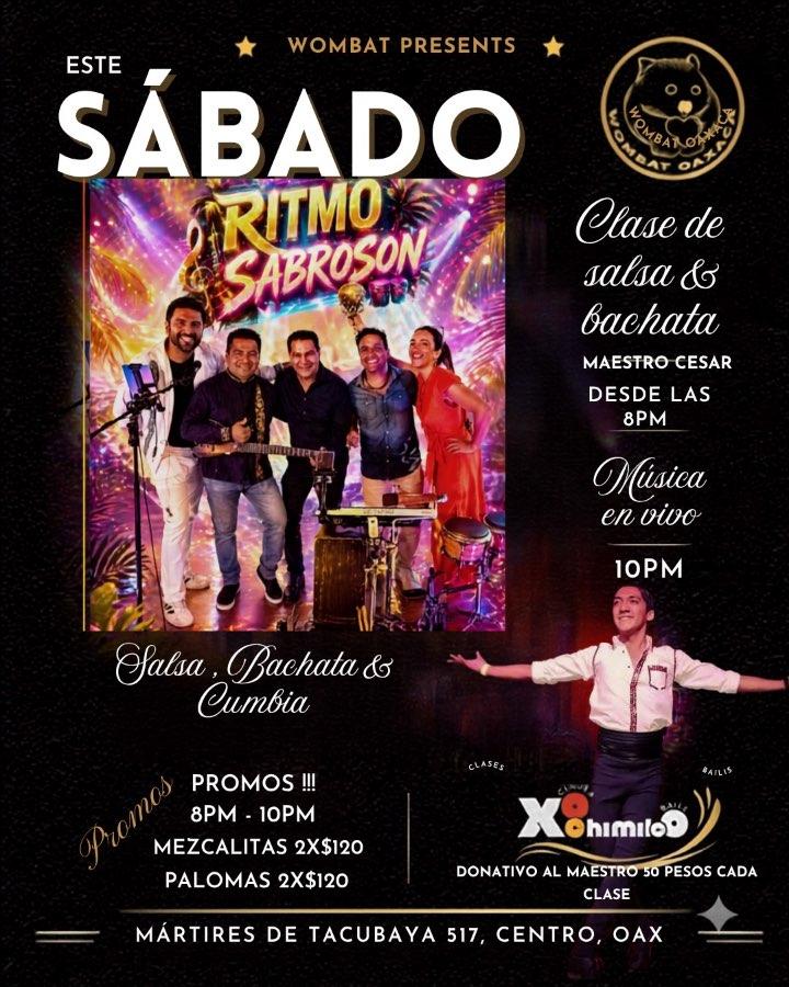 Flyer del evento: Música en vivo con Ritmo Sabroson