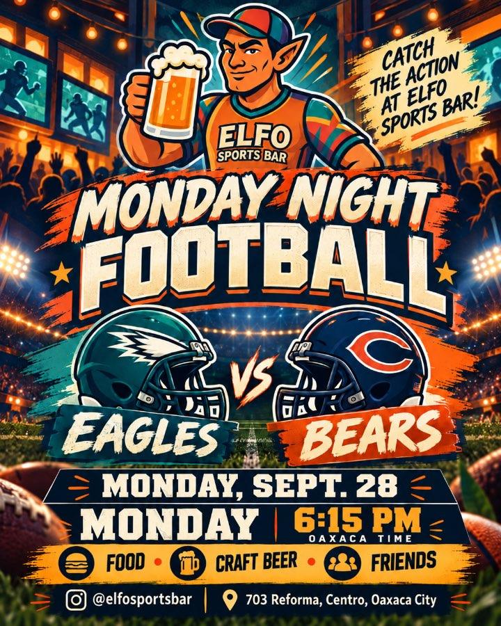 Flyer del evento: Monday Night Football: Eagles vs Bears