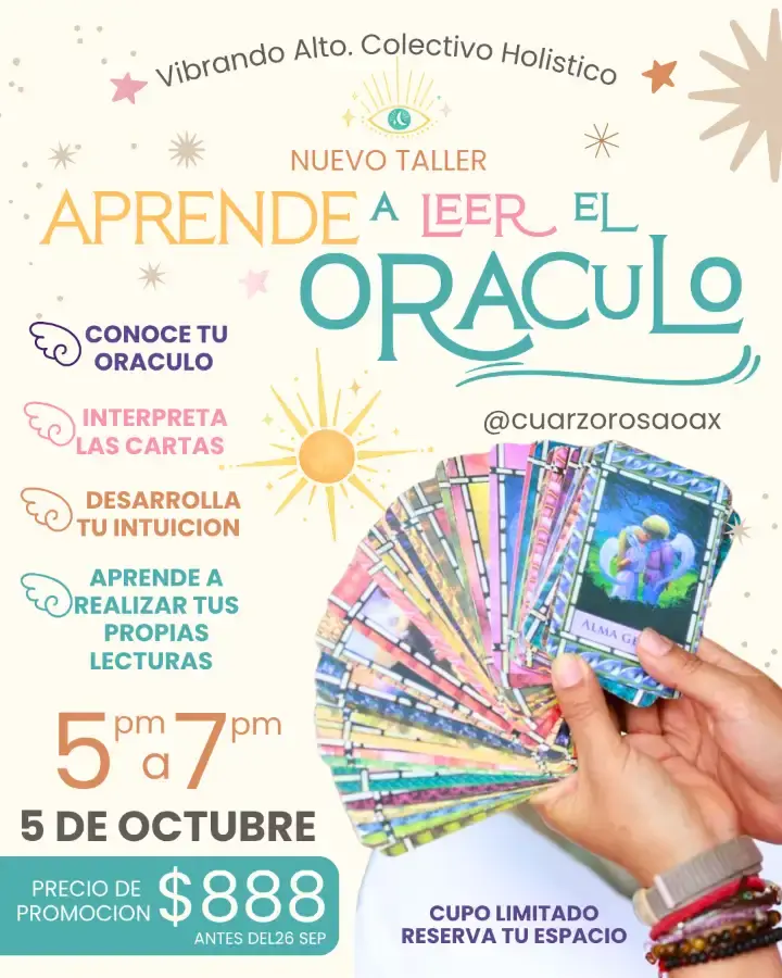 Flyer del evento: APRENDE A LEER EL ORACULO