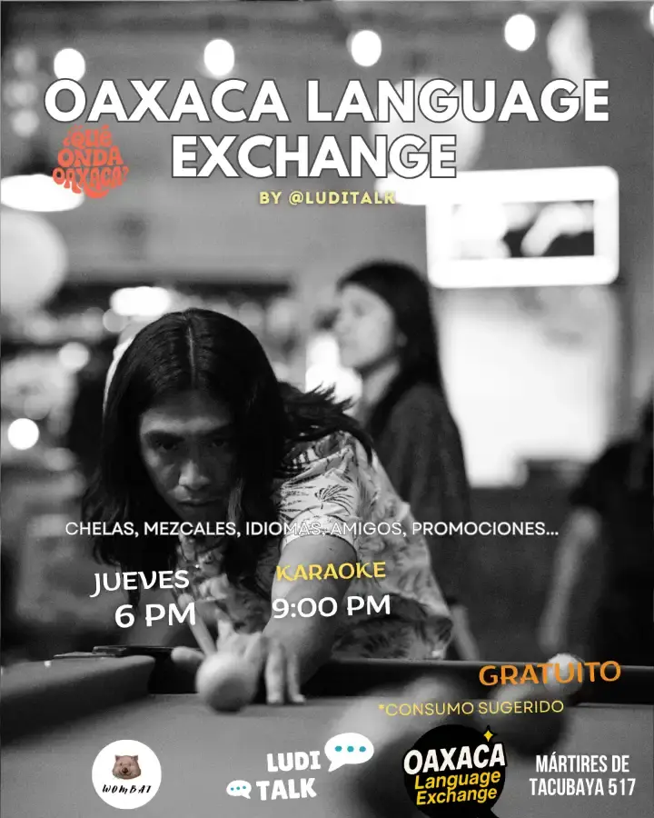 Flyer del evento: OAXACA LANGUAGE EXCHANGE