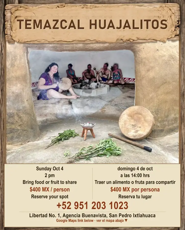 Flyer del evento: TEMAZCAL HUAJALITOS