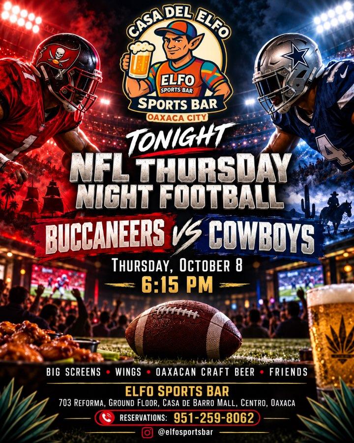Flyer del evento: NFL Thursday Night Football Buccaneers vs Cowboys
