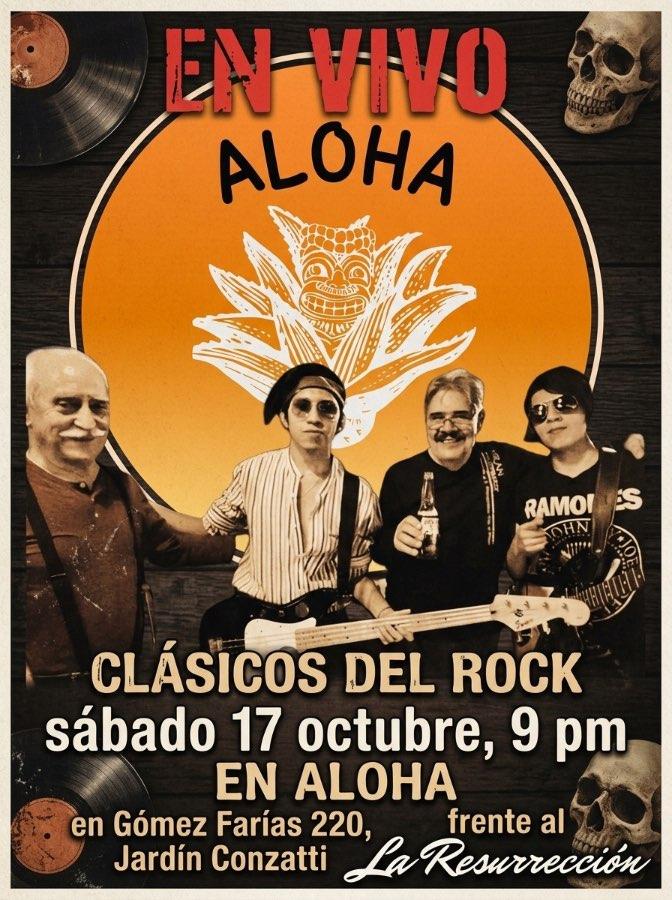 Flyer del evento: EN VIVO ALOHA CLÁSICOS DEL ROCK