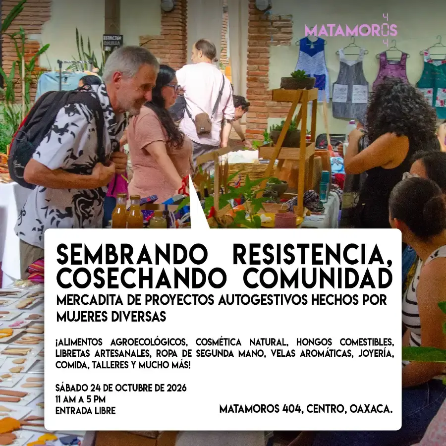 Flyer del evento: SEMBRANDO RESISTENCIA, COSECHANDO COMUNIDAD