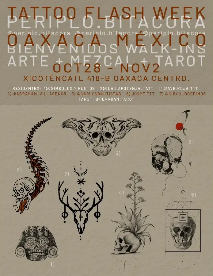 Flyer del evento: Tattoo Flash Week Peripló.Bitácora
