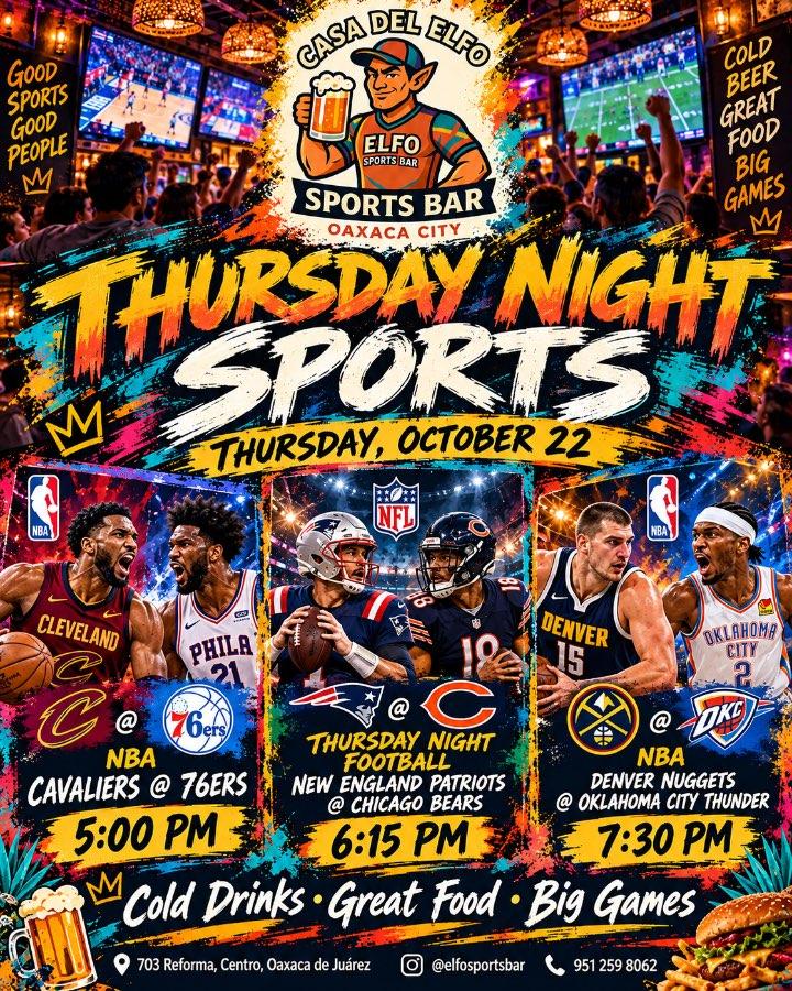 Flyer del evento: Thursday Night Sports