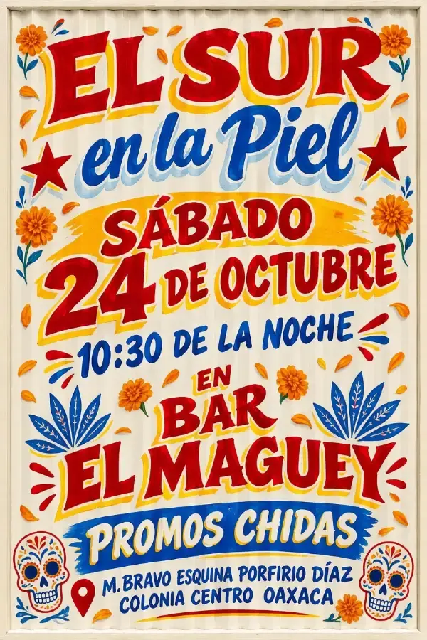 Flyer del evento: El Sur en la Piel