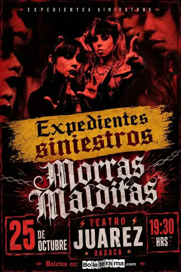 Flyer del evento: “Expedientes Siniestros” by Morras Malditas