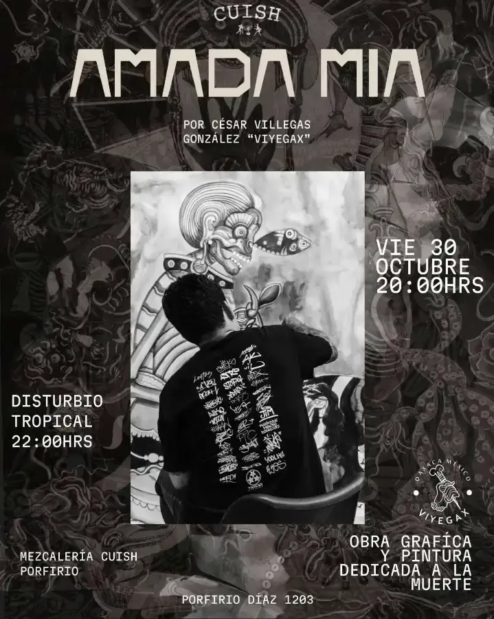 Flyer del evento: “Amada Mia” by César Villegas González “Viyegax”