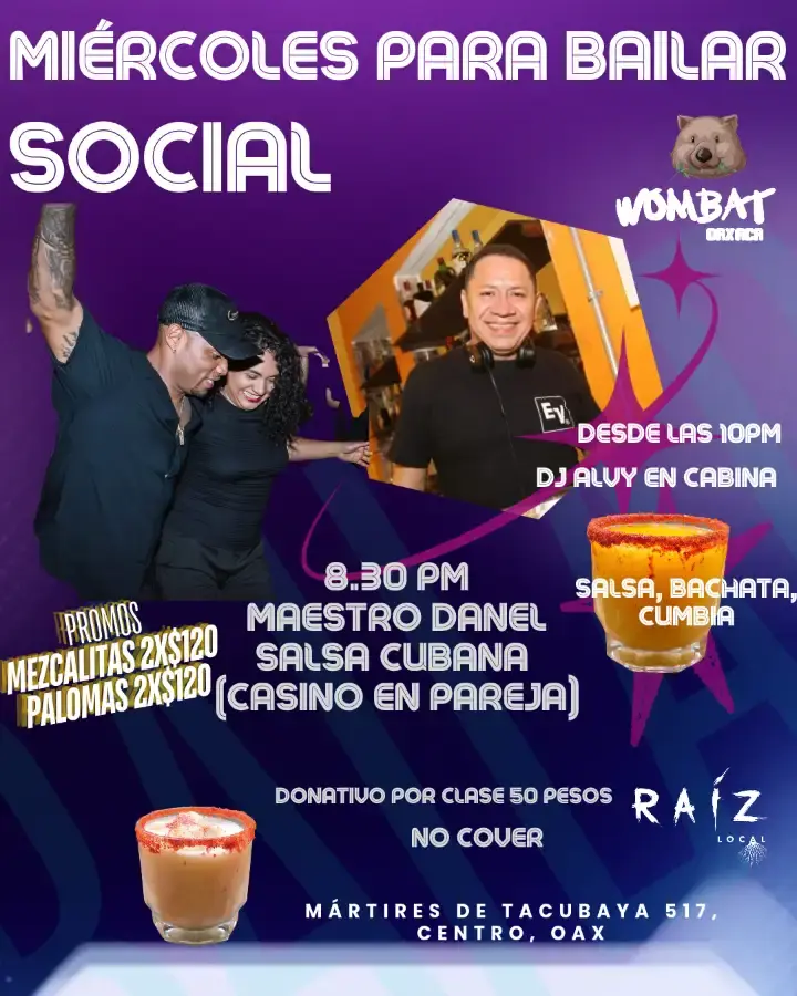 Flyer del evento: Miércoles para Bailar Social