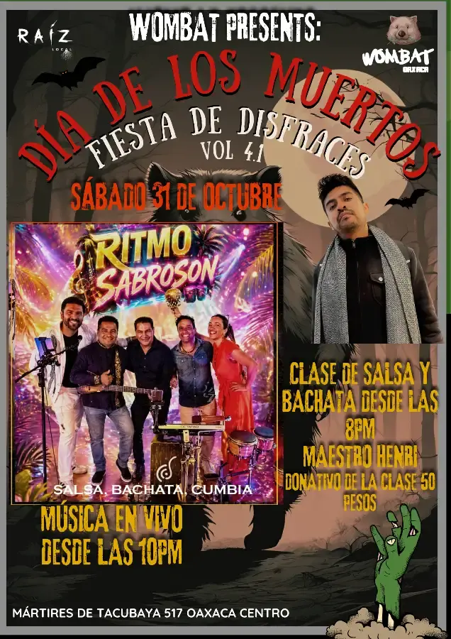 Flyer del evento: Día de los Muertos Fiesta de Disfraces Vol 4.1