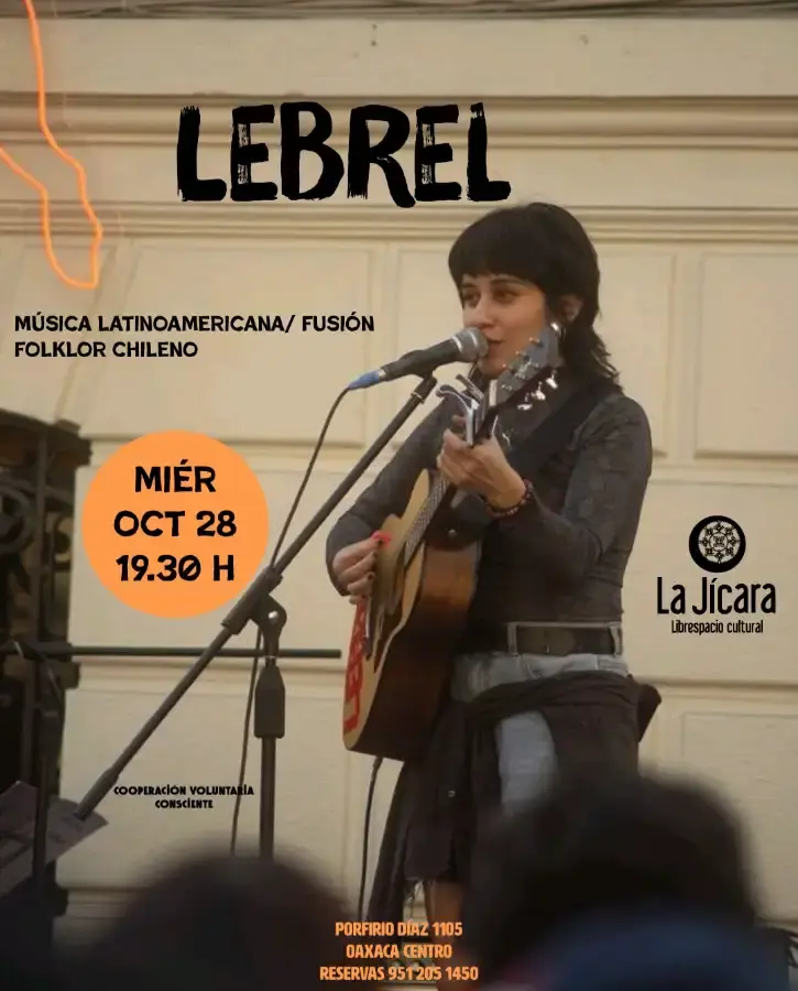 Flyer del evento: LEBREL: Música Latinoamericana / Fusión Folclor Chileno