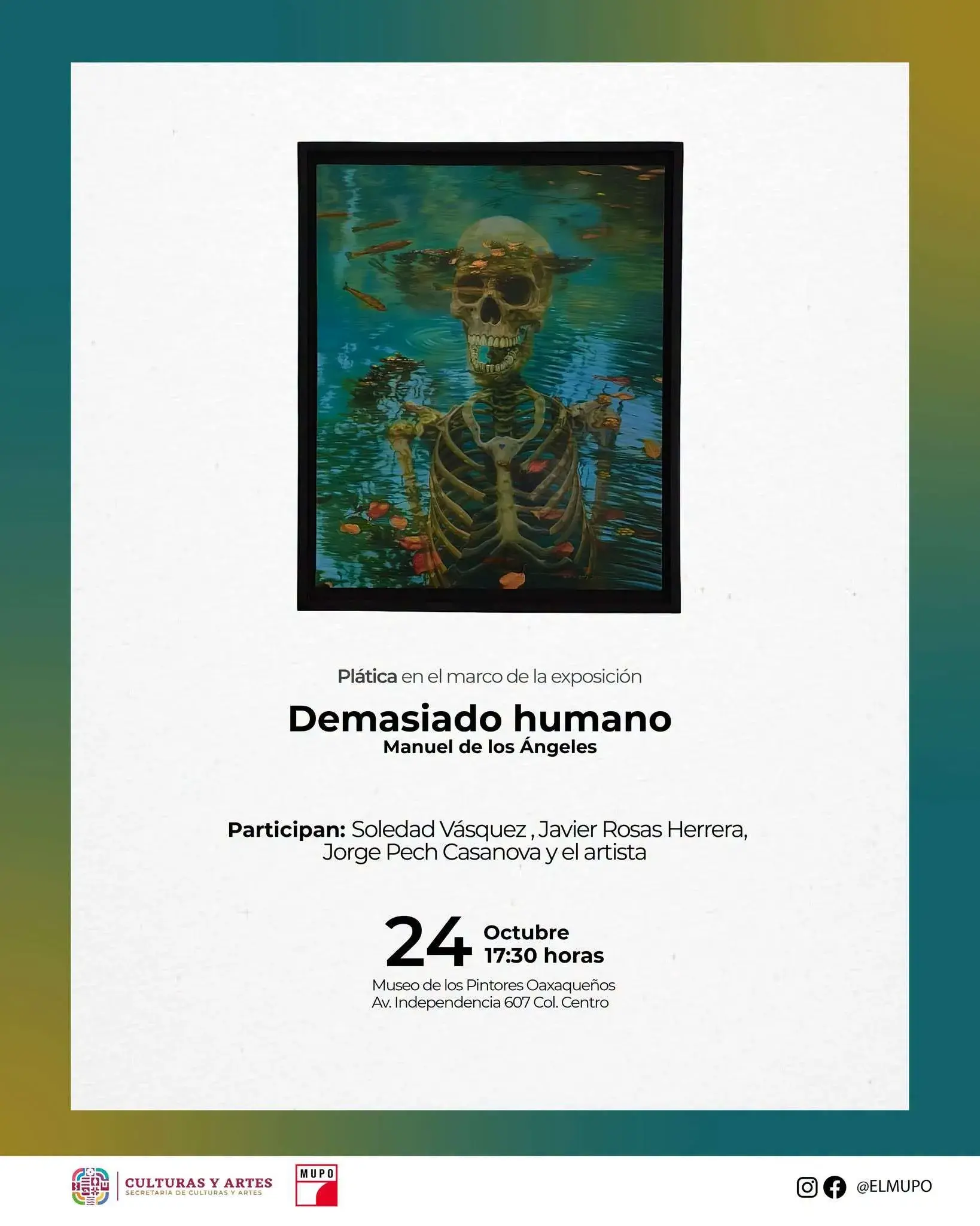 Talk about the exhibition “Demasiado humano” by Manuel de los Ángeles