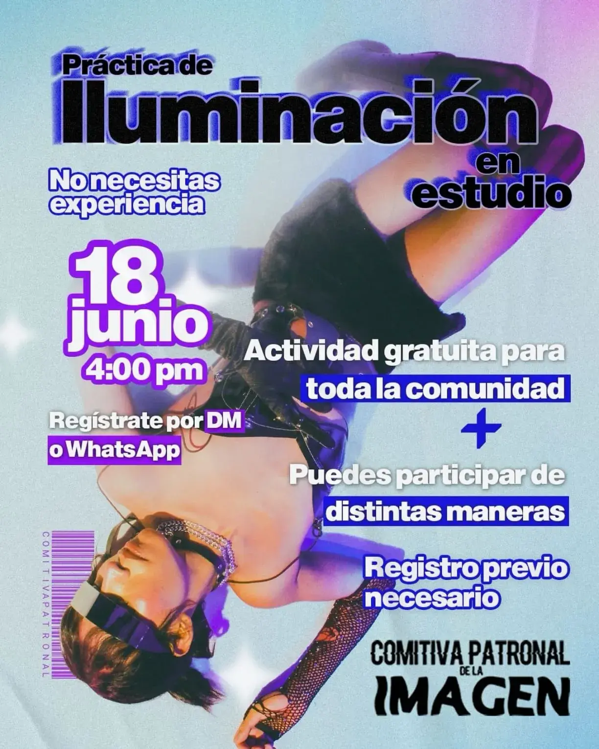 Flyer del evento: Práctica de Iluminación en estudio