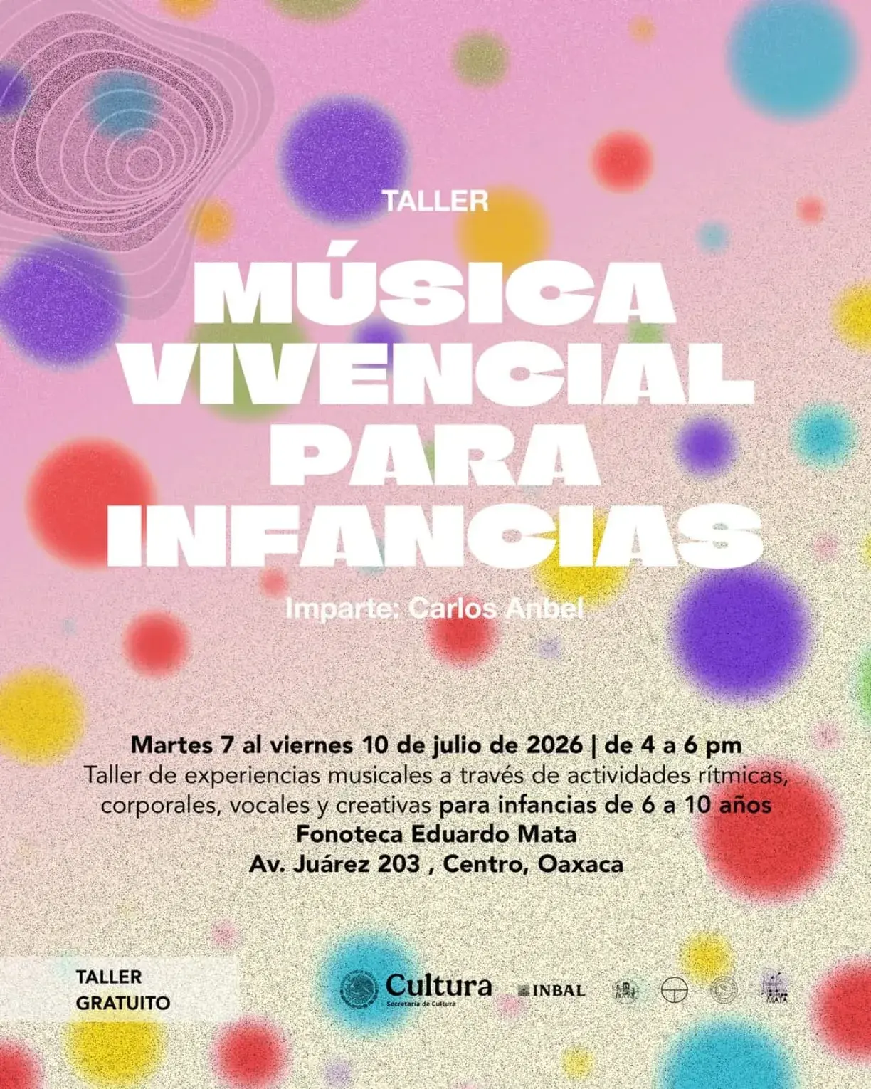 Taller Música Vivencial para Infancias