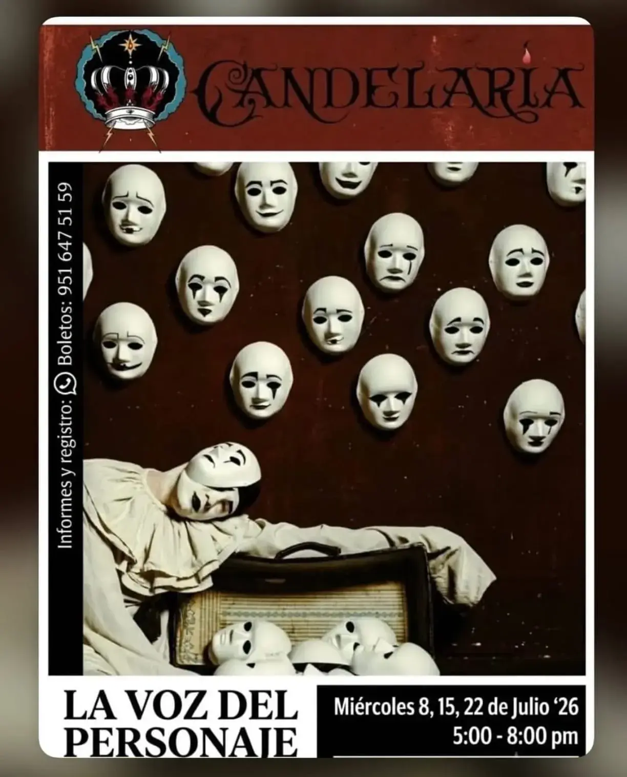 Flyer del evento: La Voz del Personaje