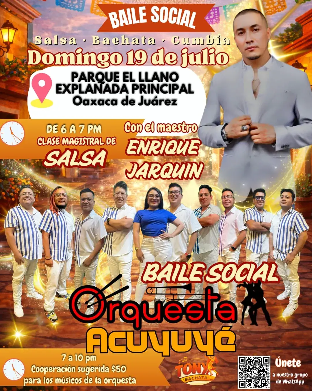 BAILE SOCIAL (salsa, bachata y cumbia)