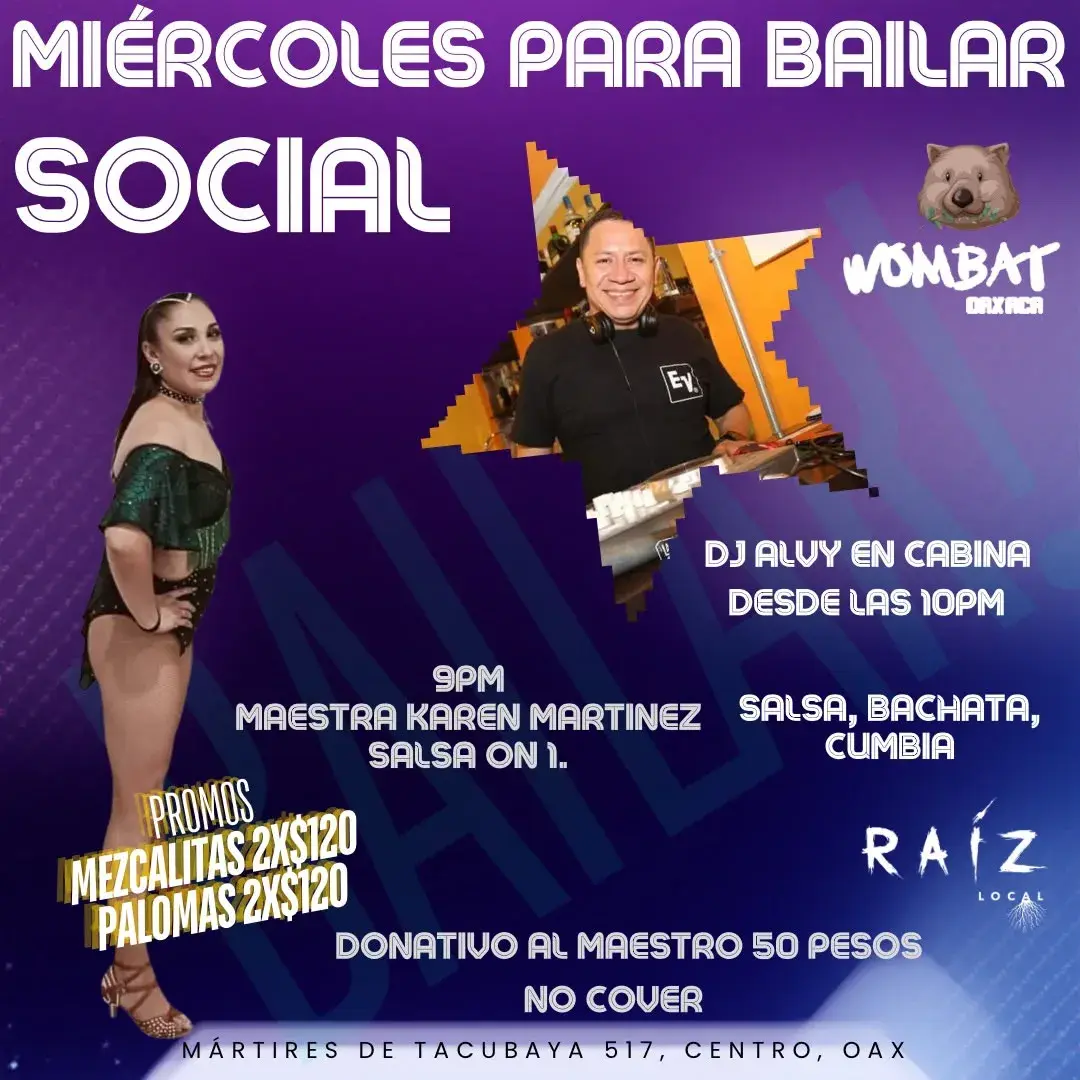 MIÉRCOLES PARA BAILAR SOCIAL