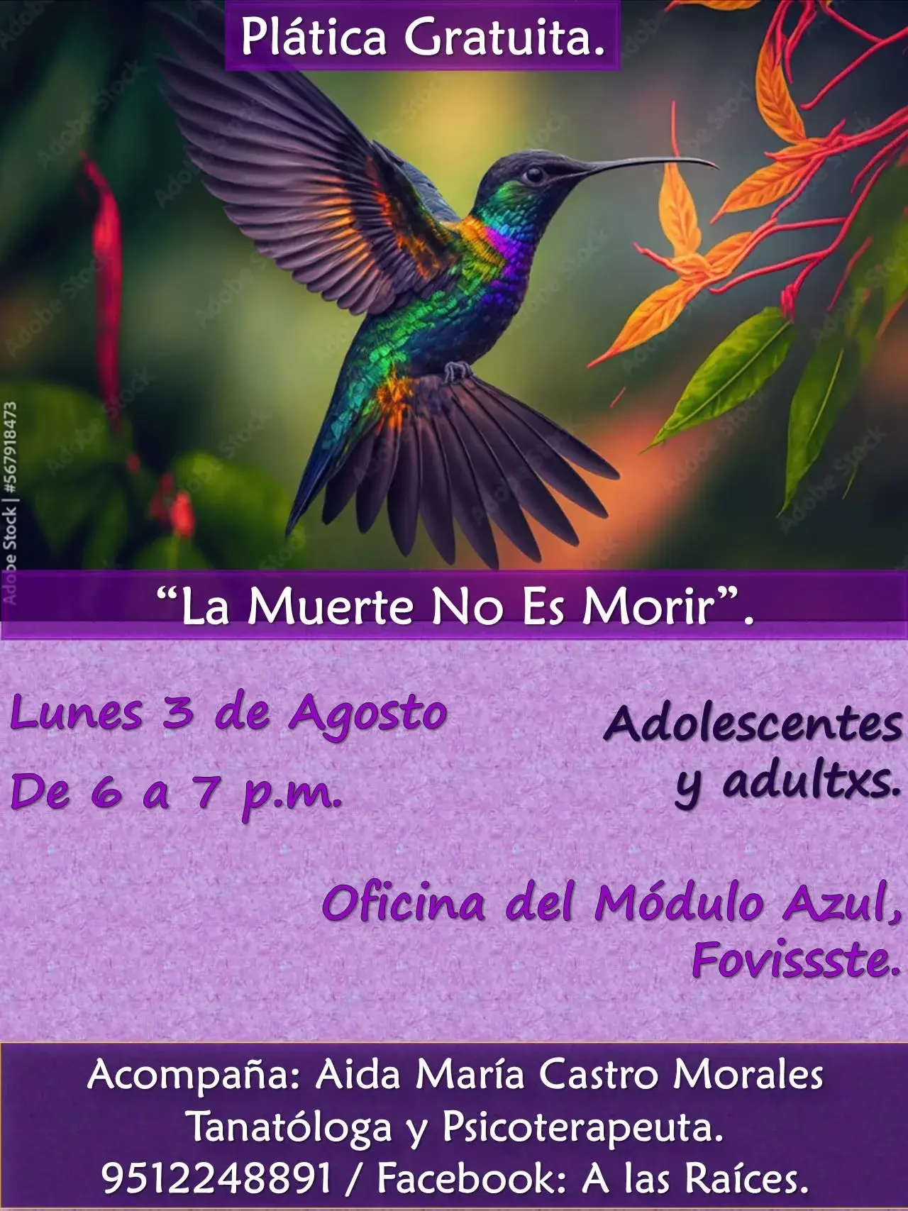 Plática Gratuita. 'La Muerte No Es Morir'.