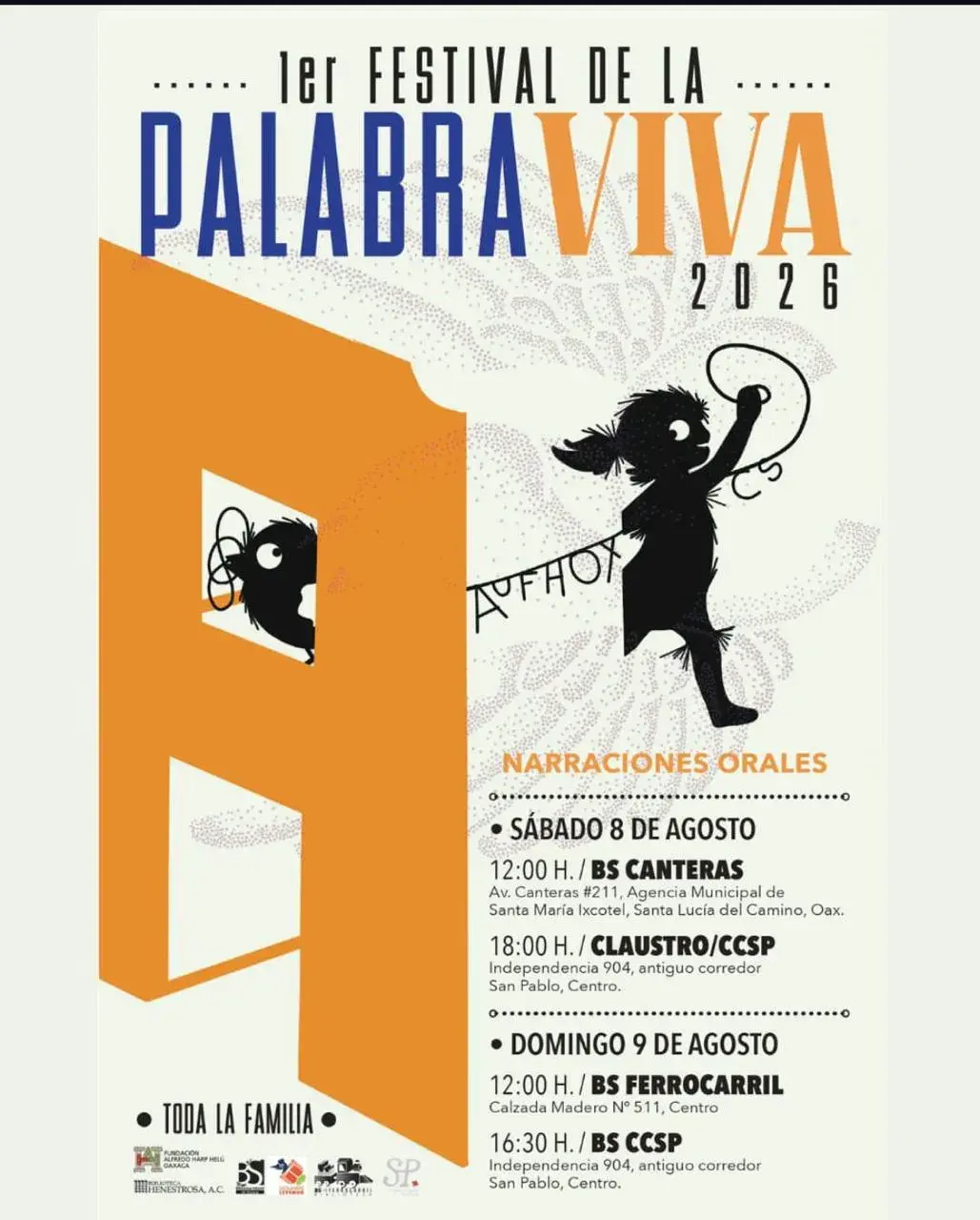 Flyer del evento: 1er Festival de la Palabra Viva