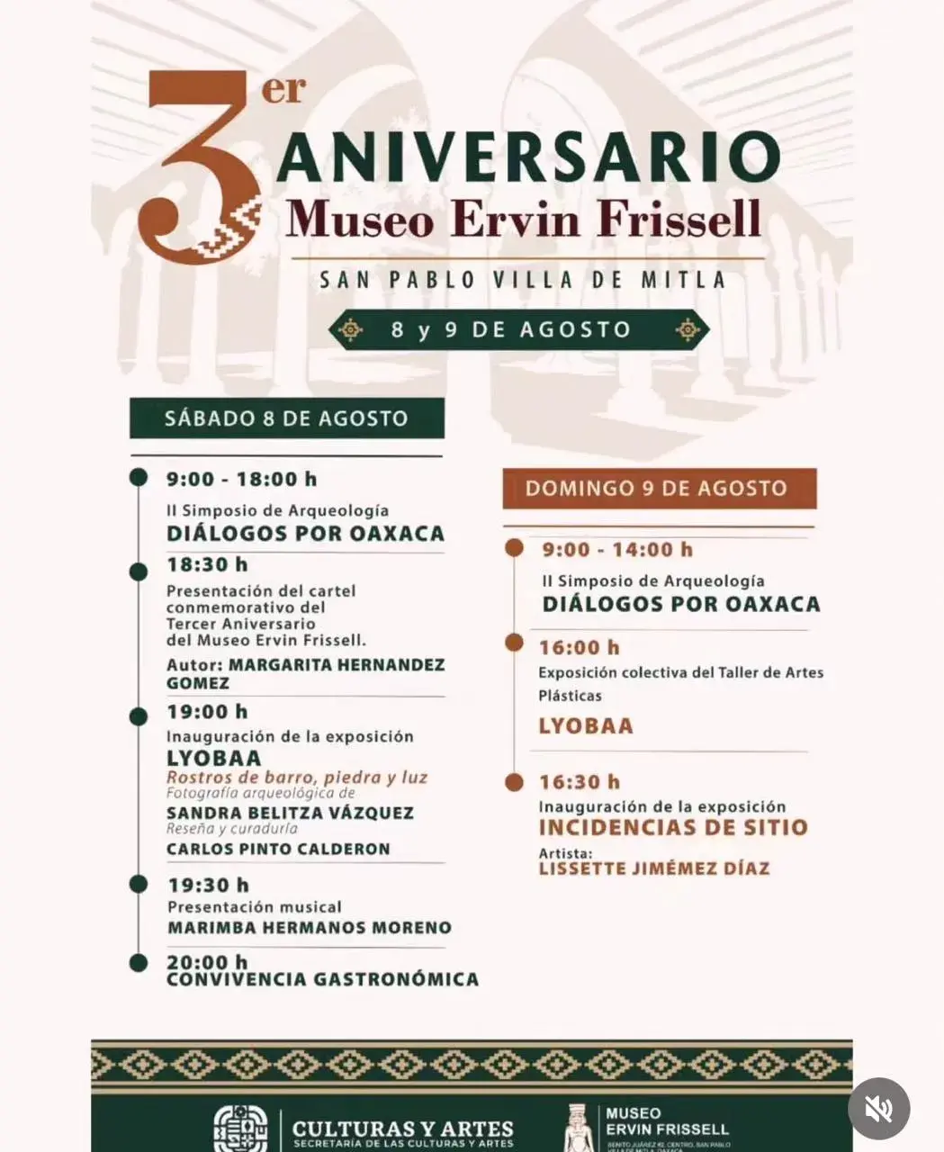 Flyer del evento: 3er ANIVERSARIO Museo Ervin Frissell