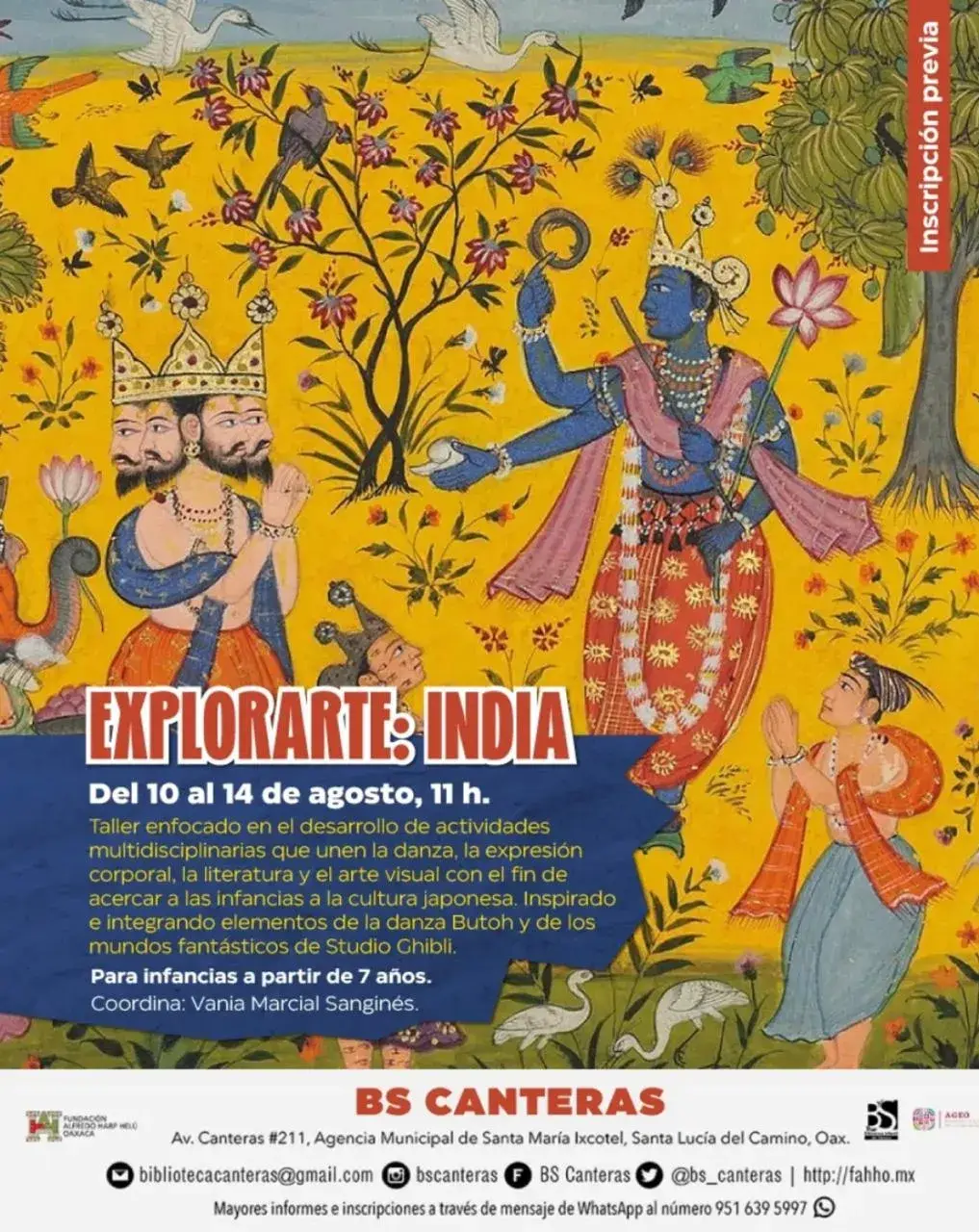 Flyer del evento: EXPLORARTE: INDIA