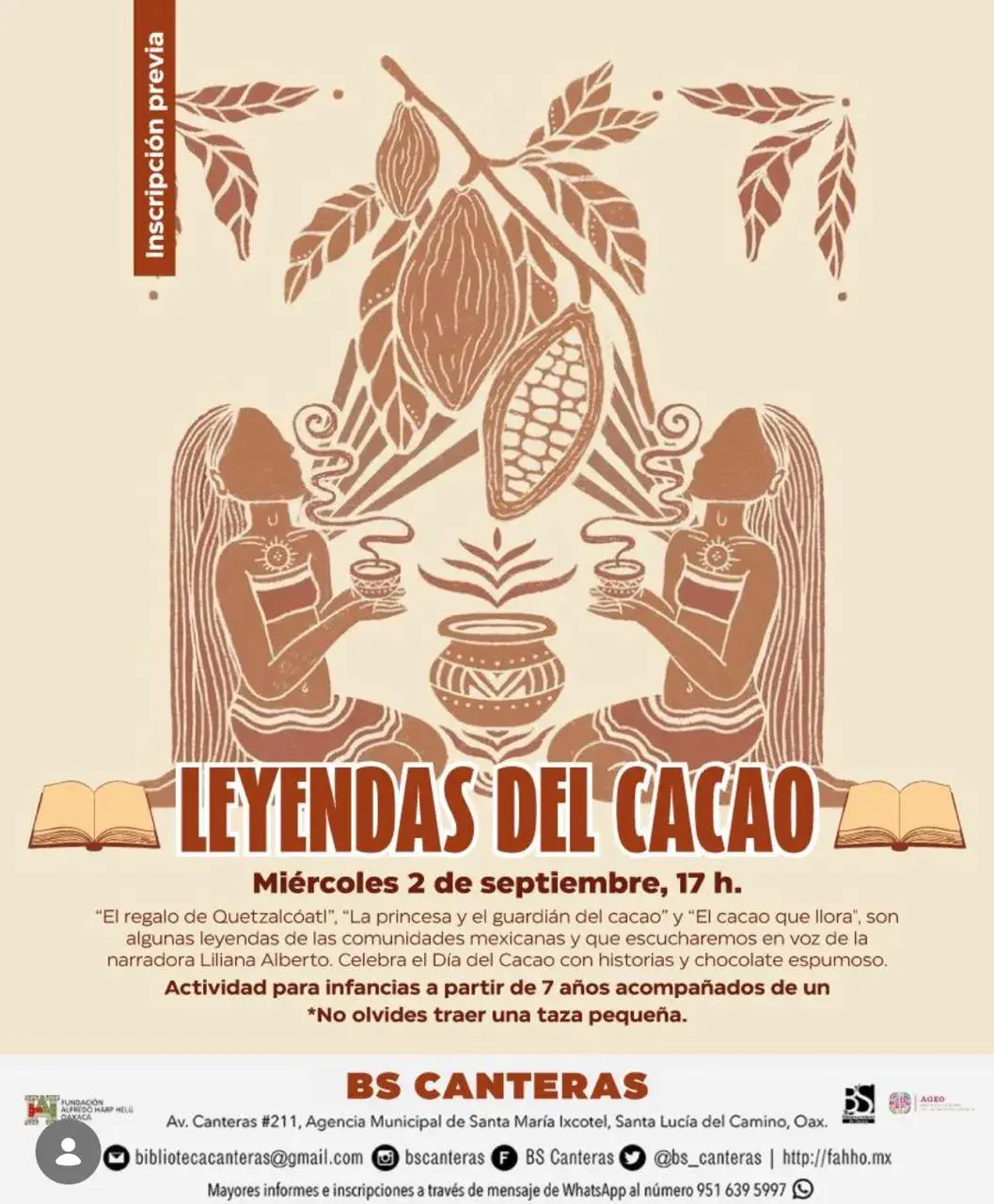 Flyer del evento: Leyendas del Cacao