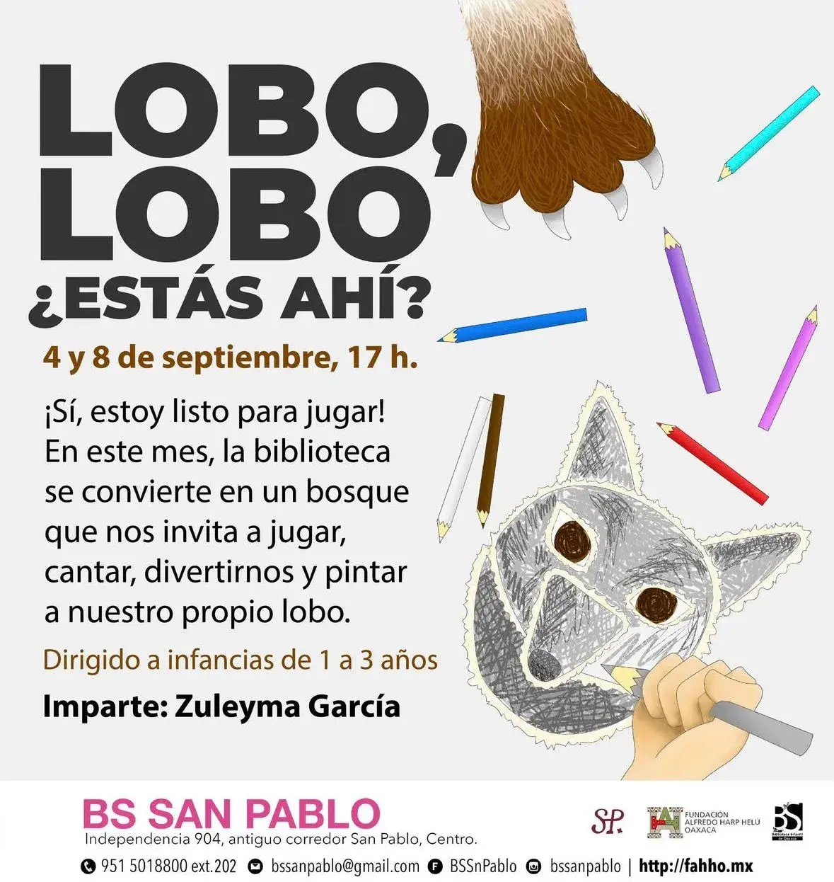 Flyer del evento: LOBO, LOBO, ¿ESTÁS AHÍ?