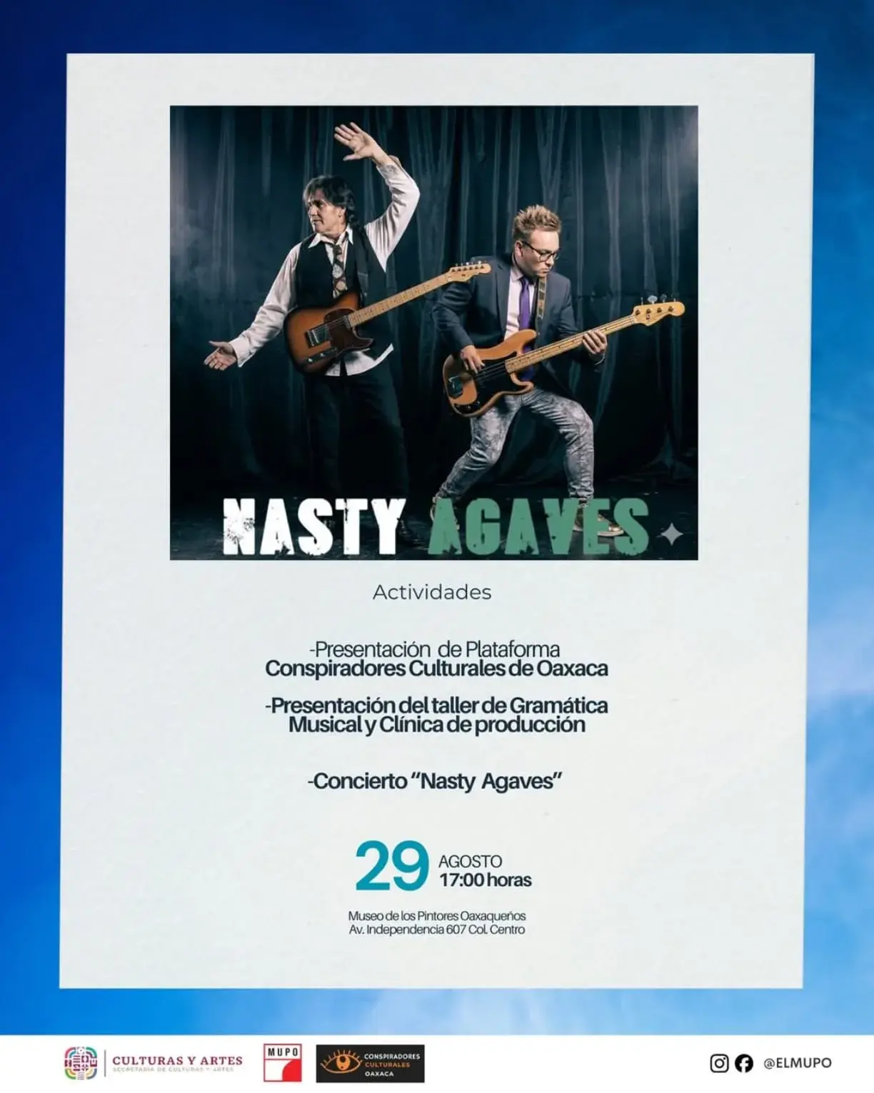 Flyer del evento: Nasty Agaves: Concierto y Actividades Culturales