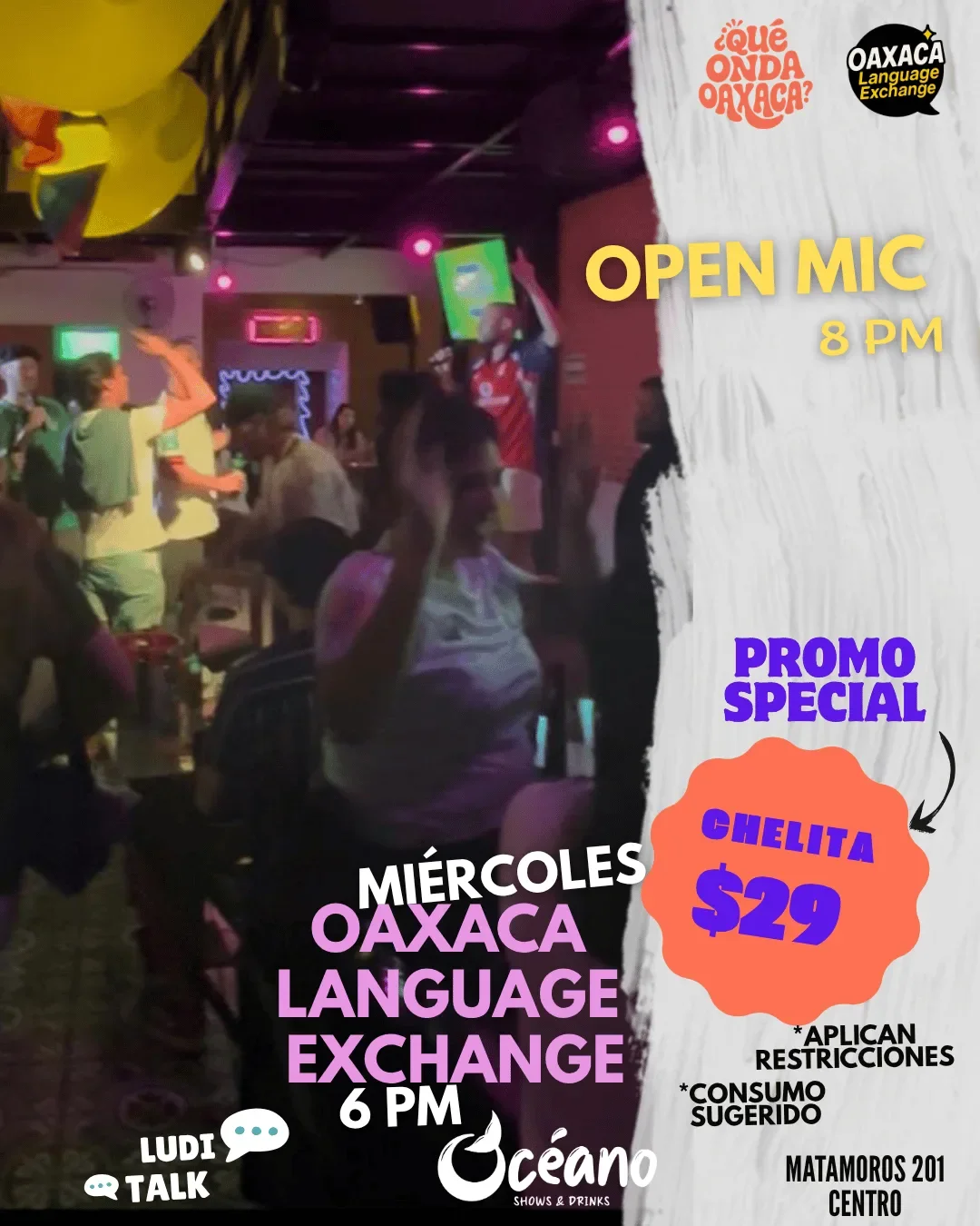 Open Mic y Oaxaca Language Exchange