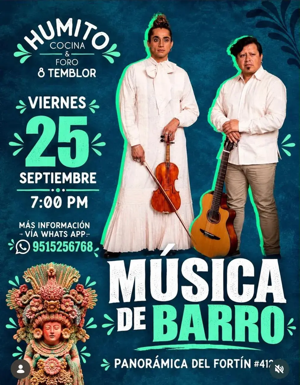 Flyer del evento: Música de Barro