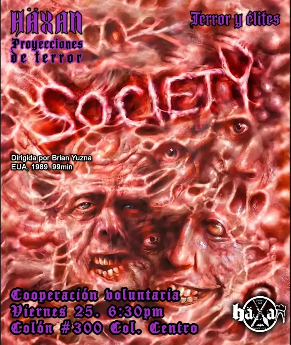Flyer del evento: HÄXAN Proyecciones de terror: SOCIETY