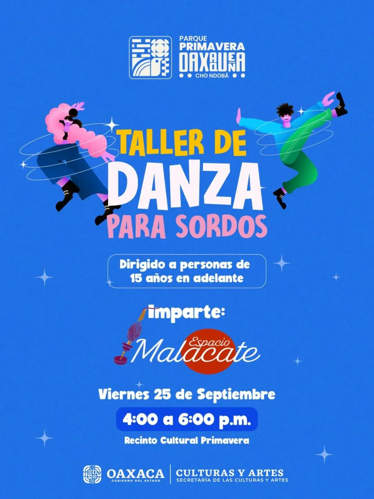 Flyer del evento: Taller de Danza para Sordos