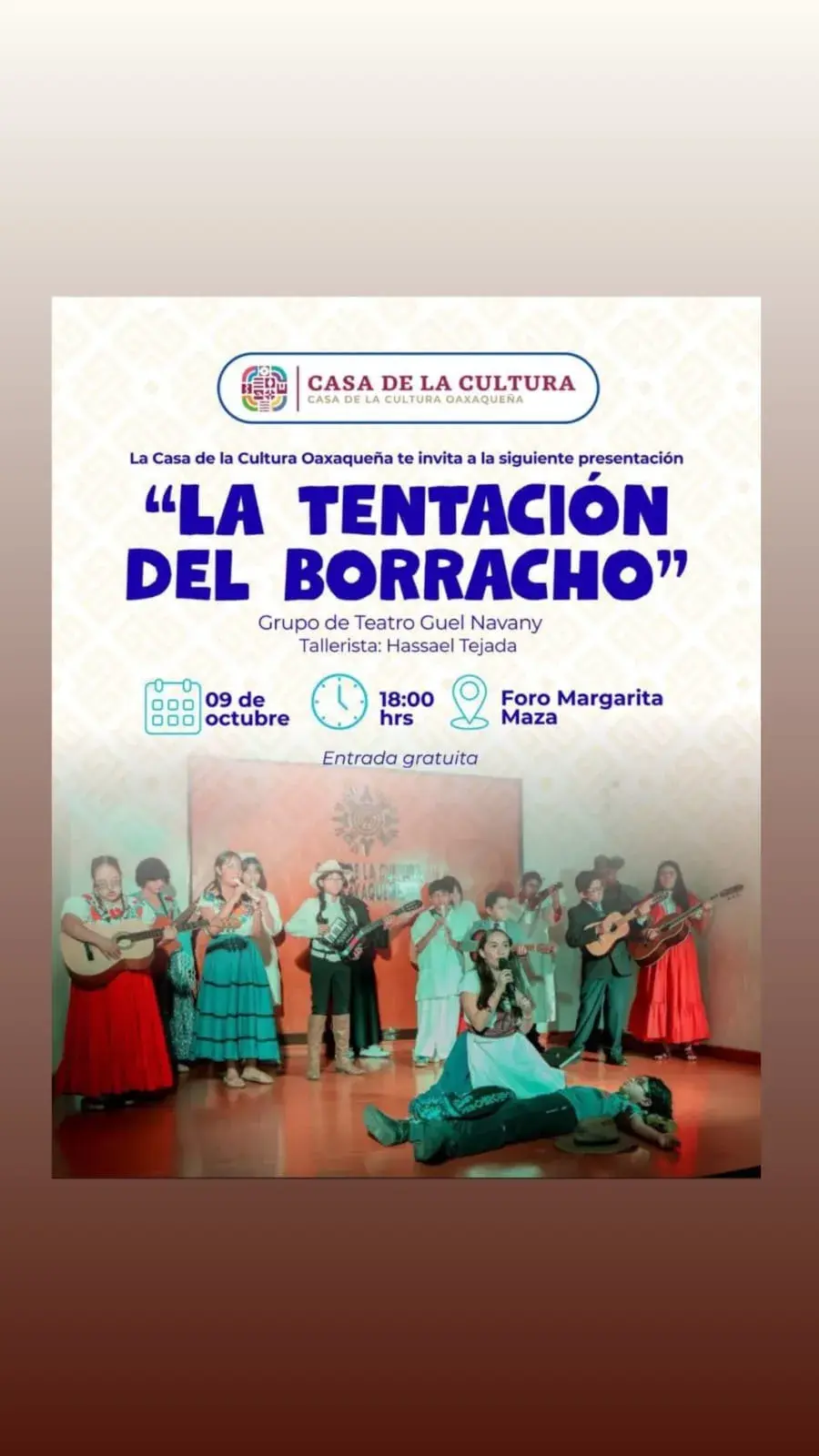 Flyer del evento: La Tentación del Borracho