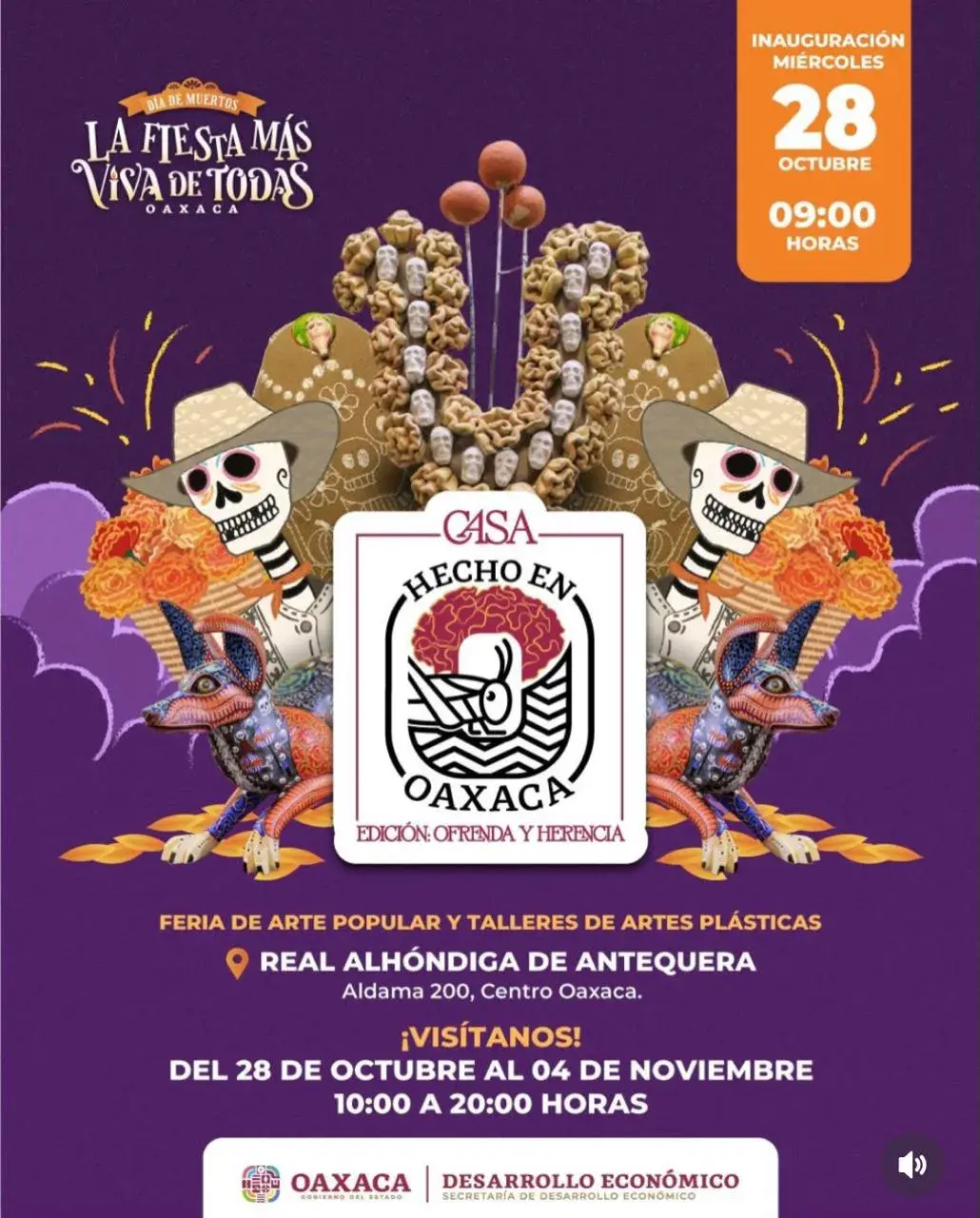 Flyer del evento: Feria Casa Hecho en Oaxaca: Edición Ofrenda y Herencia