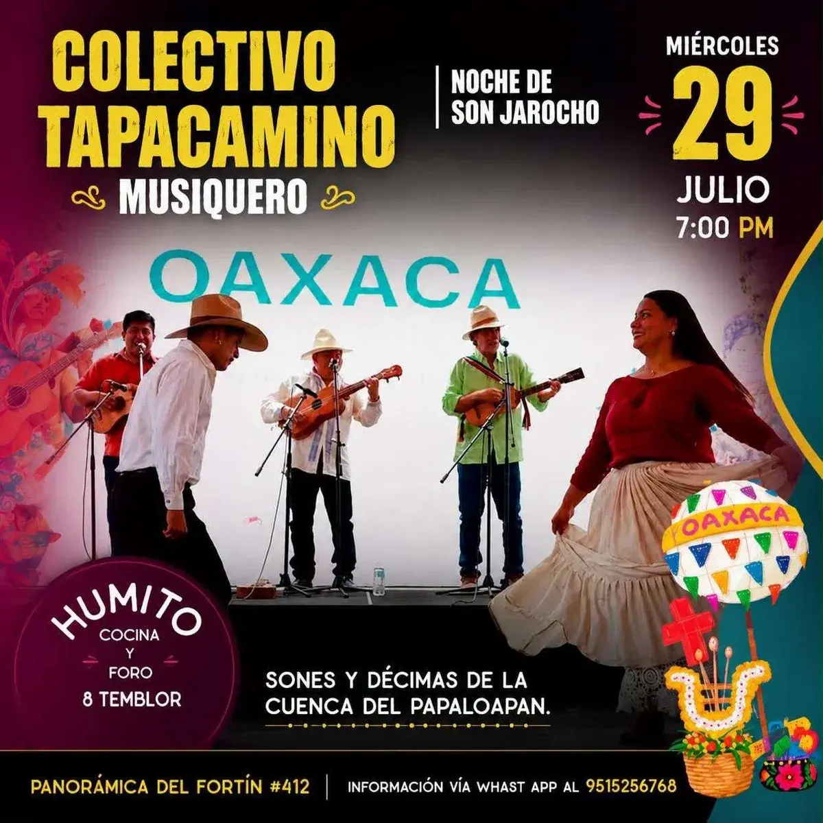 Flyer del evento: Tapacamino Colectivo Musiquero